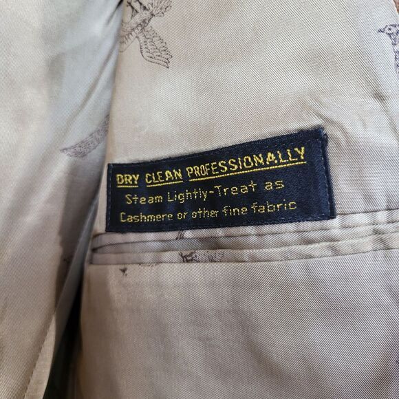 Kingsridge Men Size 40 Tan Suede Blazer Two Button Classic Sport Coat Vtg - Picture 11 of 11